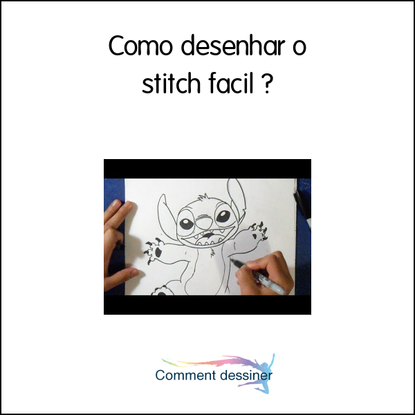 Como desenhar o stitch facil